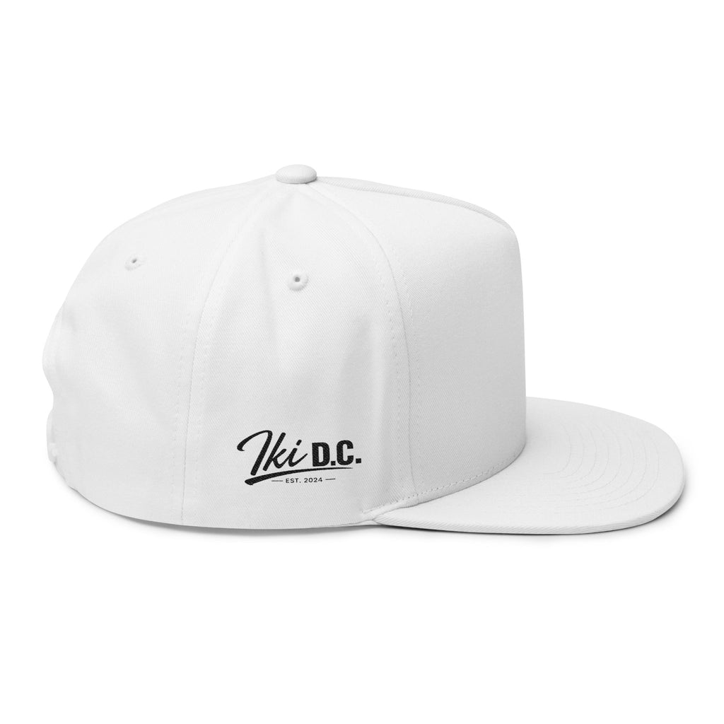 Embroidered Flat Bill Cap — Classic Snapback Hat