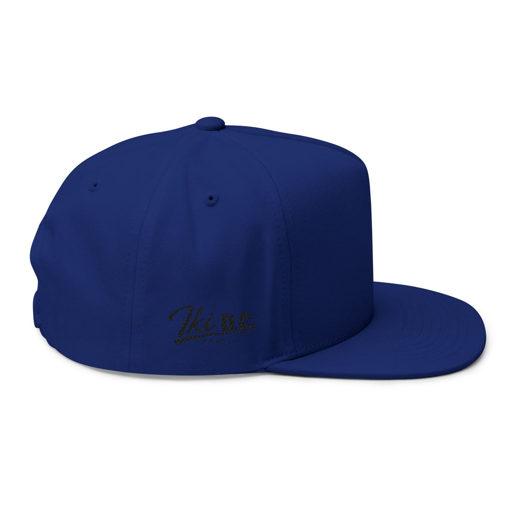 Embroidered Flat Bill Cap — Classic Snapback Hat