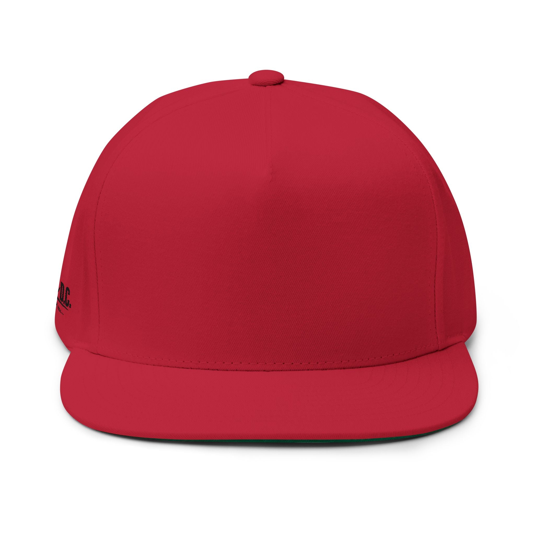 Embroidered Flat Bill Cap — Classic Snapback Hat