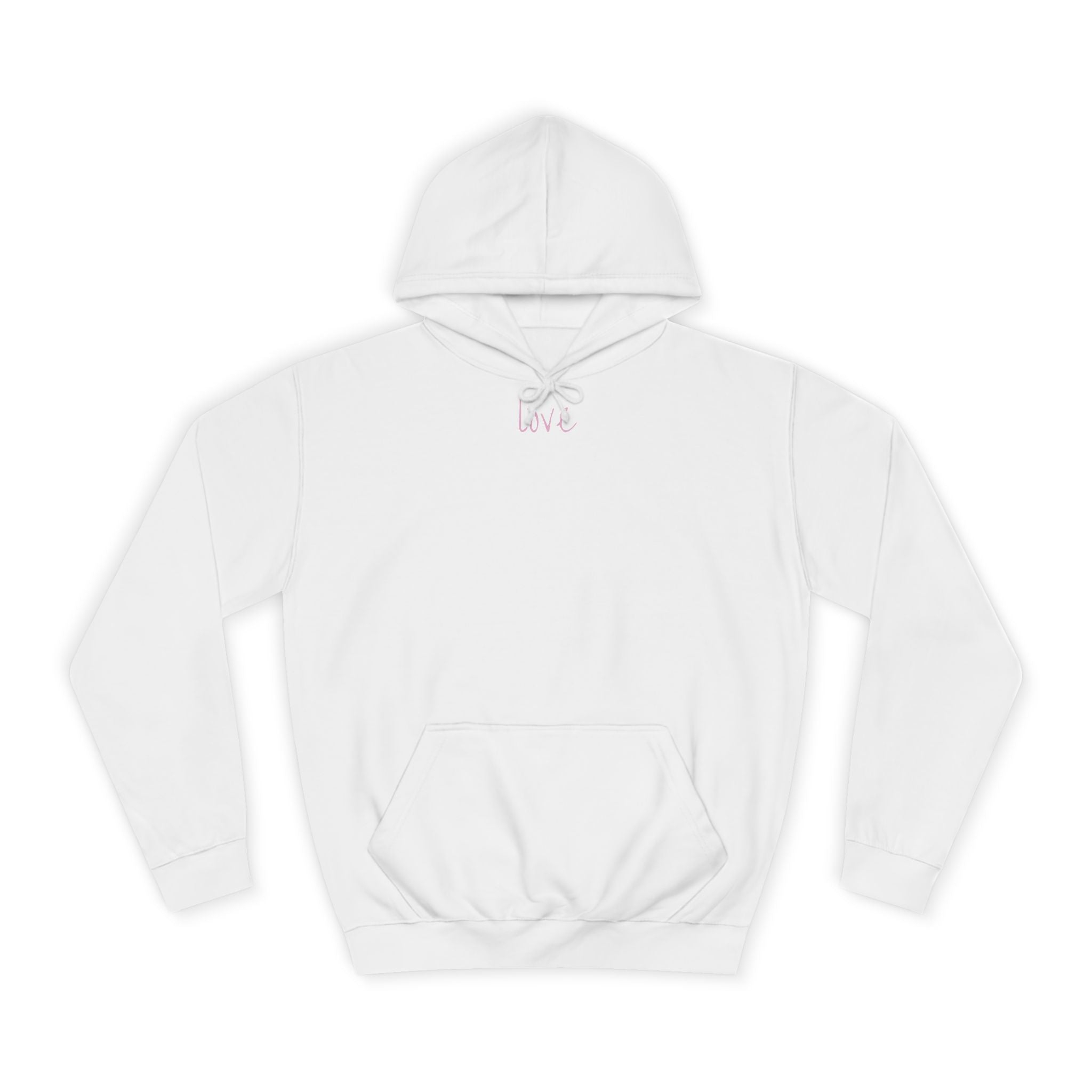 Minimal Pink Line Heart hoodie | College Crewneck Hoodie