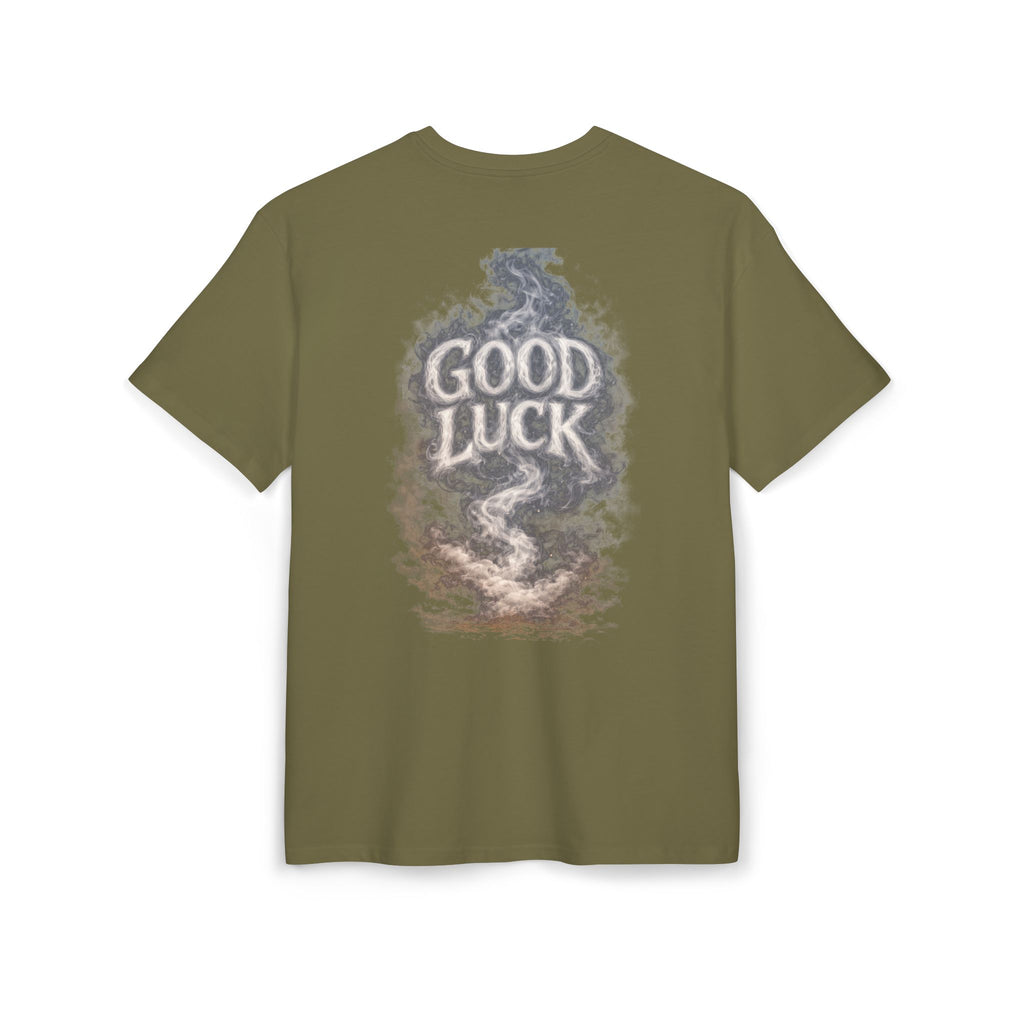 Good Luck Smoke Art Tee | Horseshoe Cloud Graphic Tee