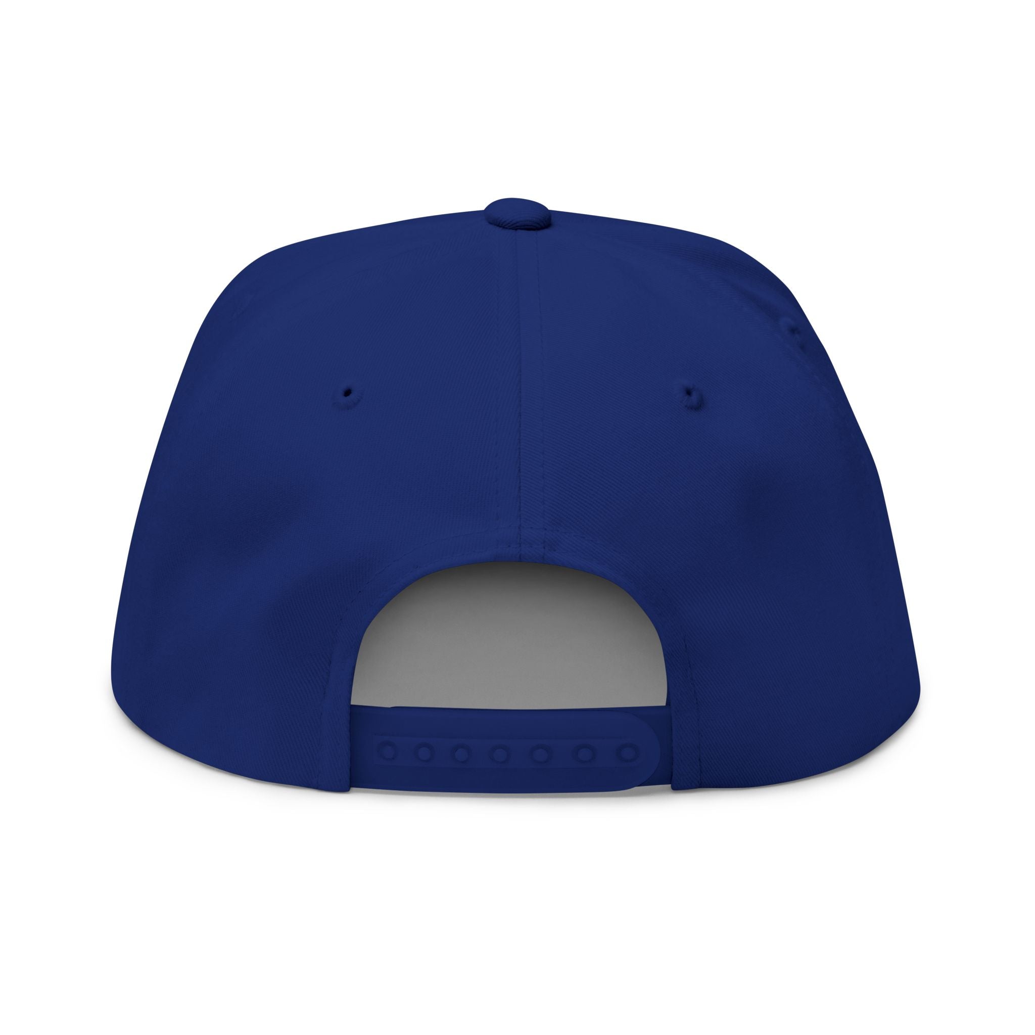 Embroidered Flat Bill Cap — Classic Snapback Hat