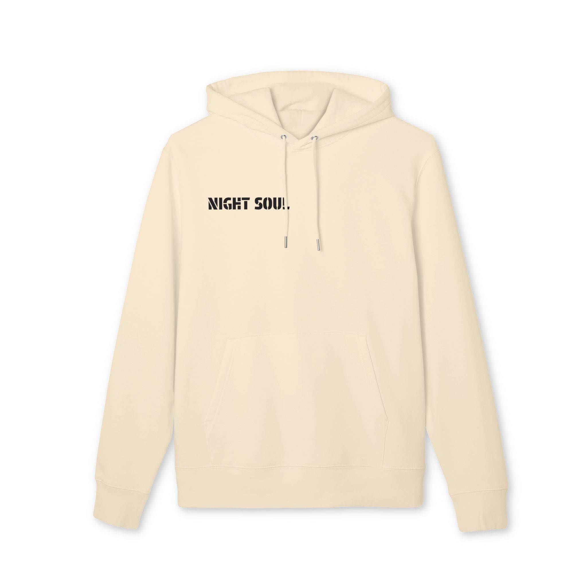 Smoke & Stars back print Hoodie | Night Soul front text