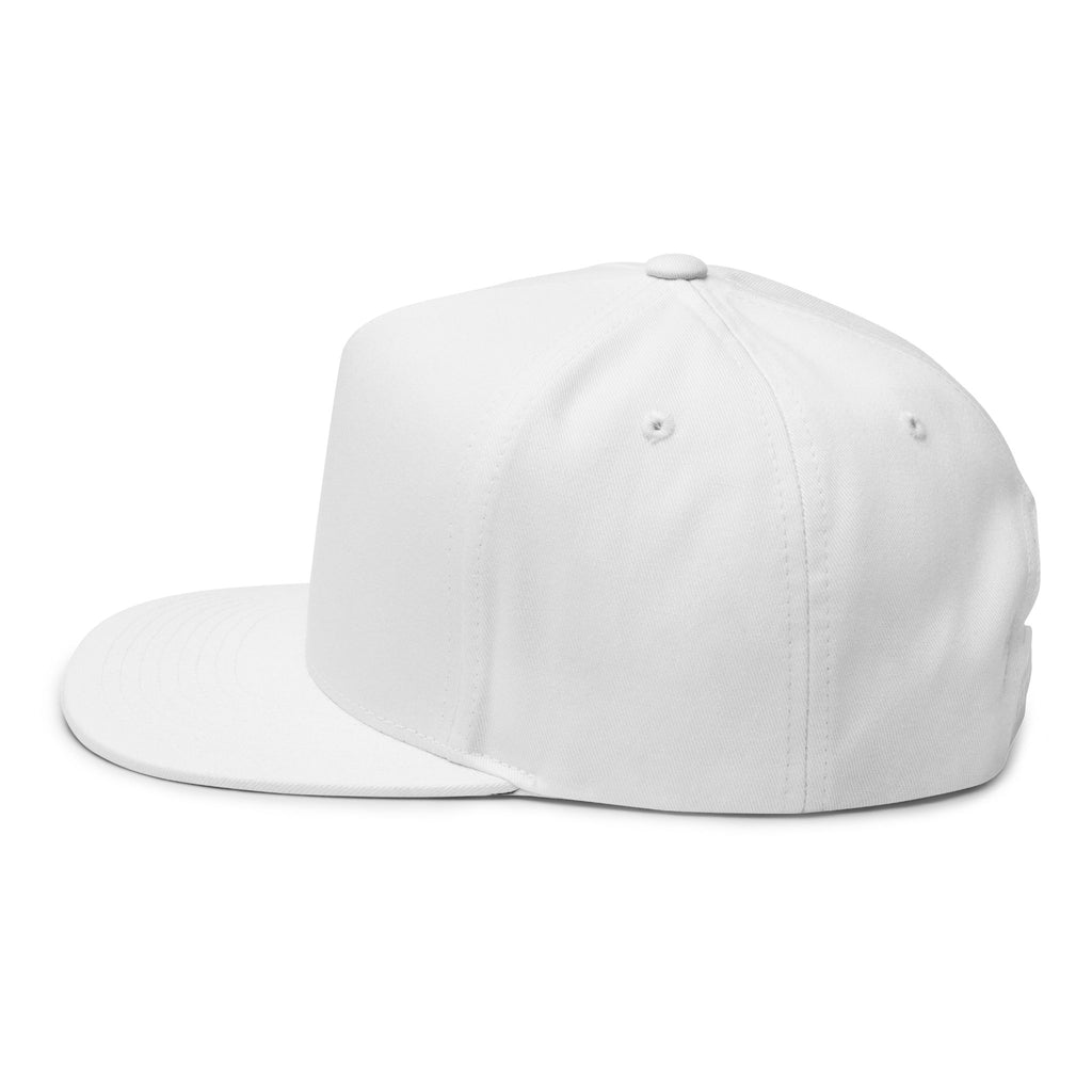 Embroidered Flat Bill Cap — Classic Snapback Hat
