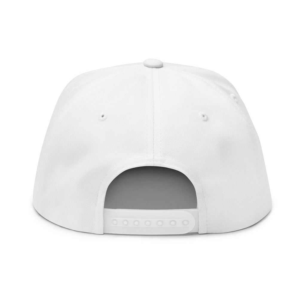 Embroidered Flat Bill Cap — Classic Snapback Hat