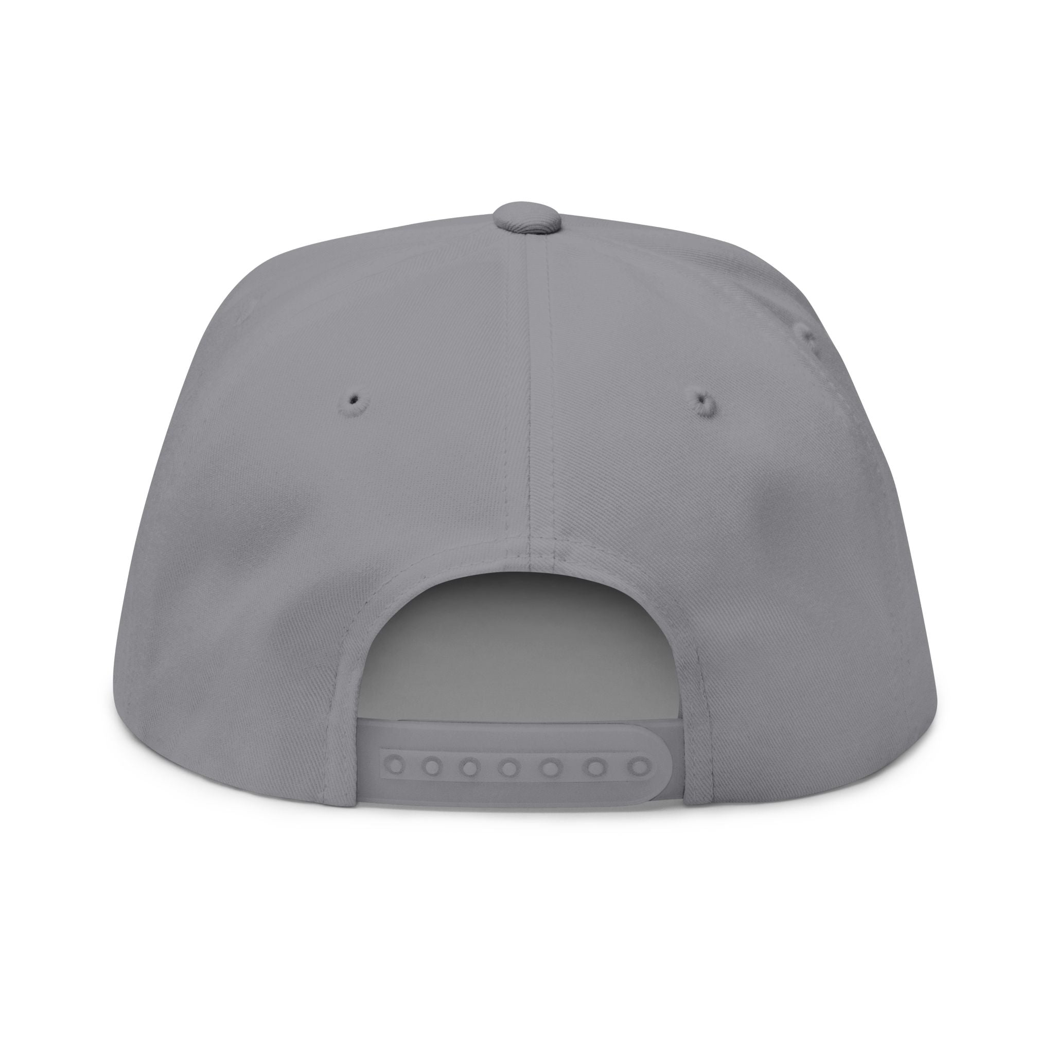 Embroidered Flat Bill Cap — Classic Snapback Hat