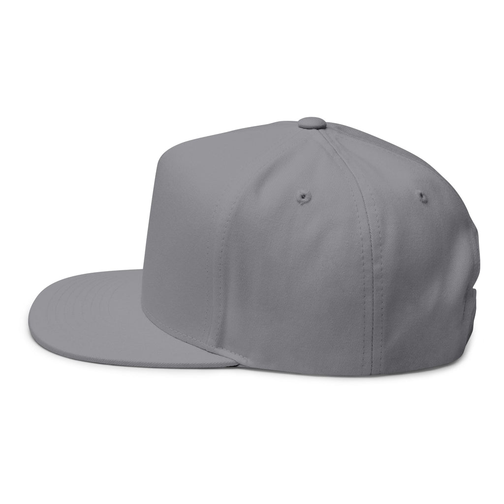 Embroidered Flat Bill Cap — Classic Snapback Hat
