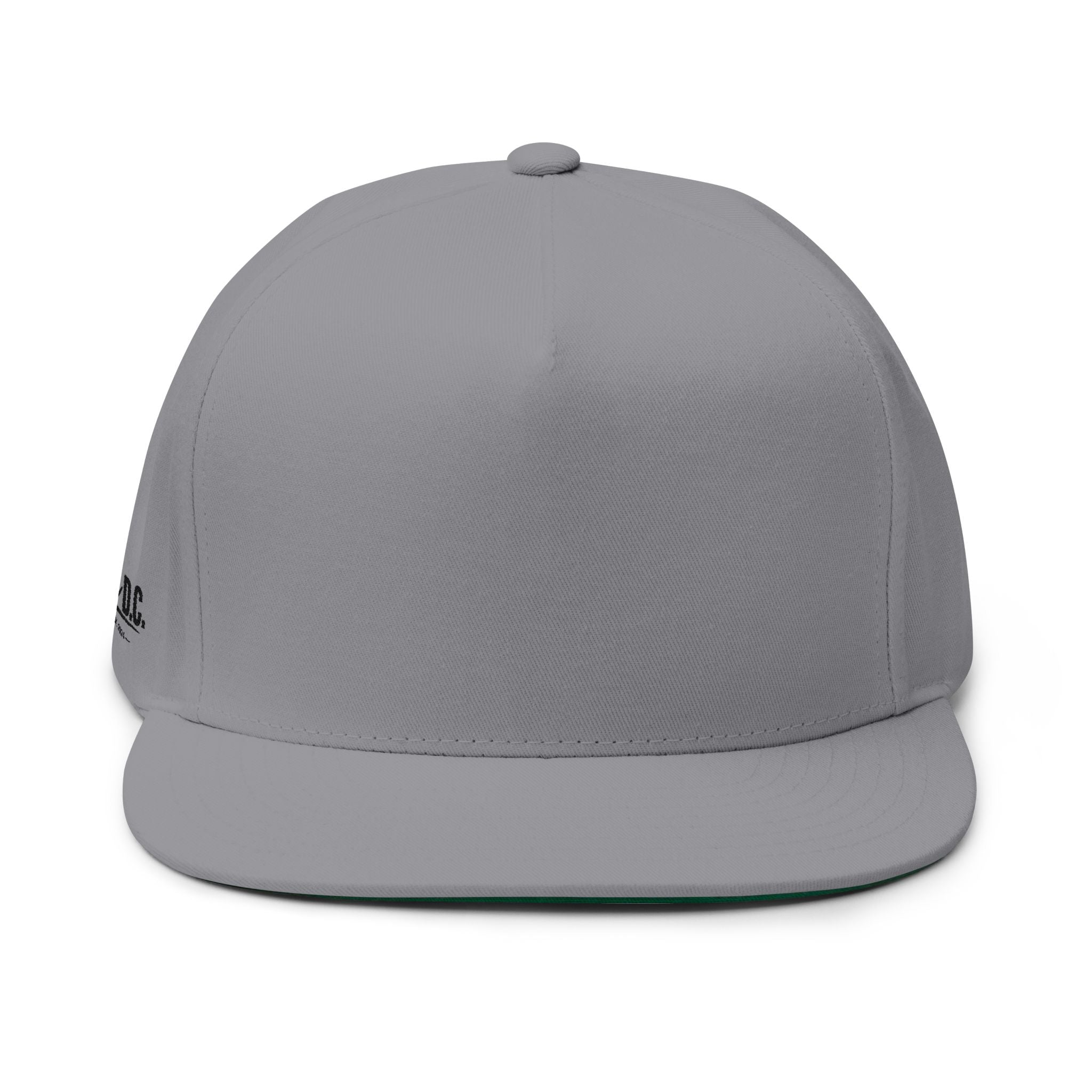 Embroidered Flat Bill Cap — Classic Snapback Hat