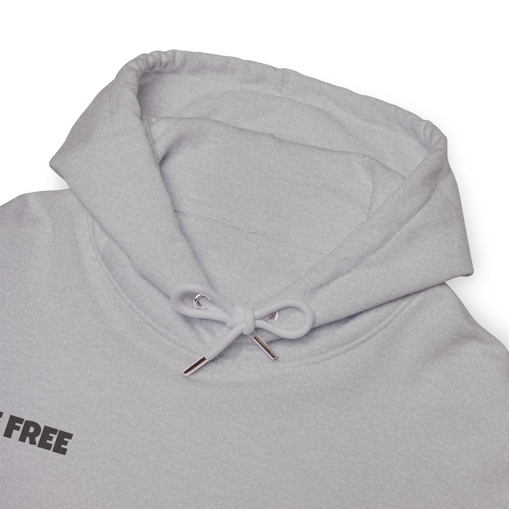 Skull Punk Collage Hoodie | BE FREE front, graphic back